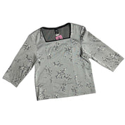 90s Ditsy Floral Silver Top (M)