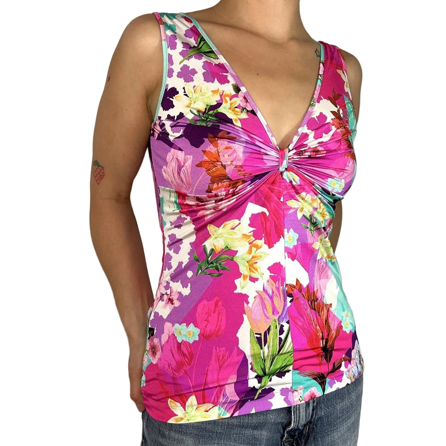 Blumarine Y2K Floral Tank Top (S)