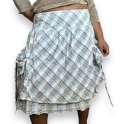 VTG Picnic Plaid Bubble Skirt (XL)