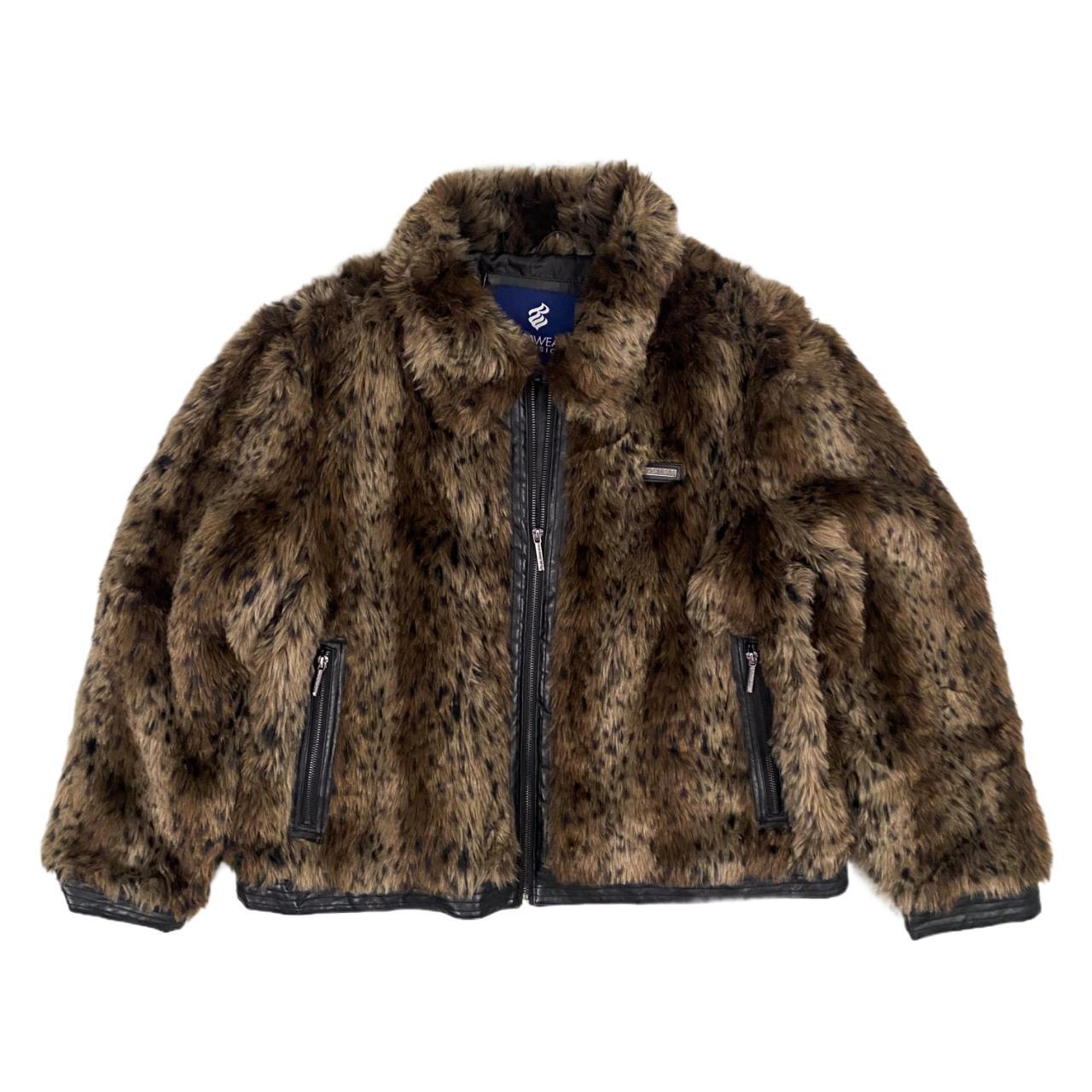 Rocawear Leopard Faux Fur Jacket (2X)