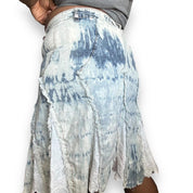 VTG Denim & Lace Midi Skirt (M/L)