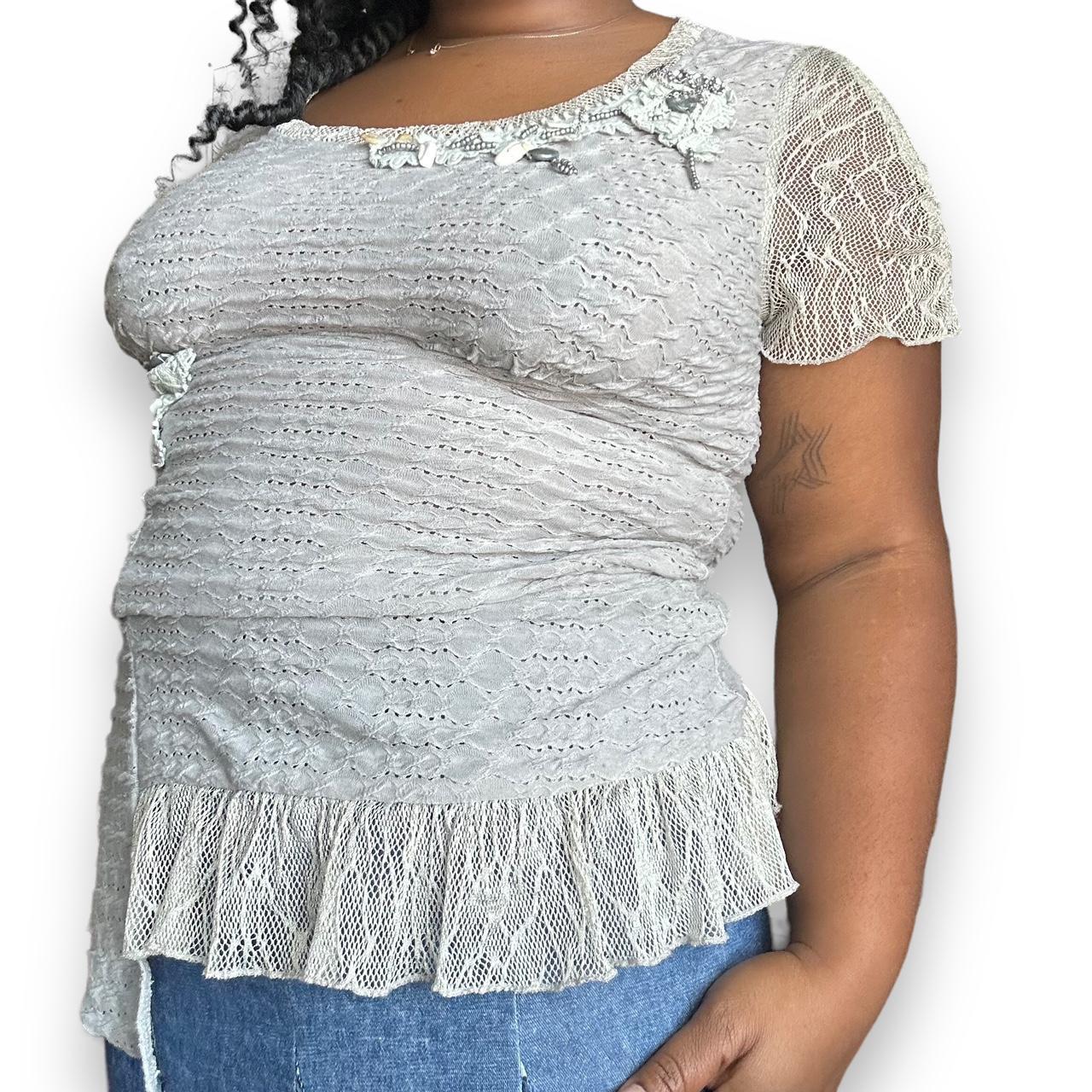 VTG Boho Pointelle Top (M)