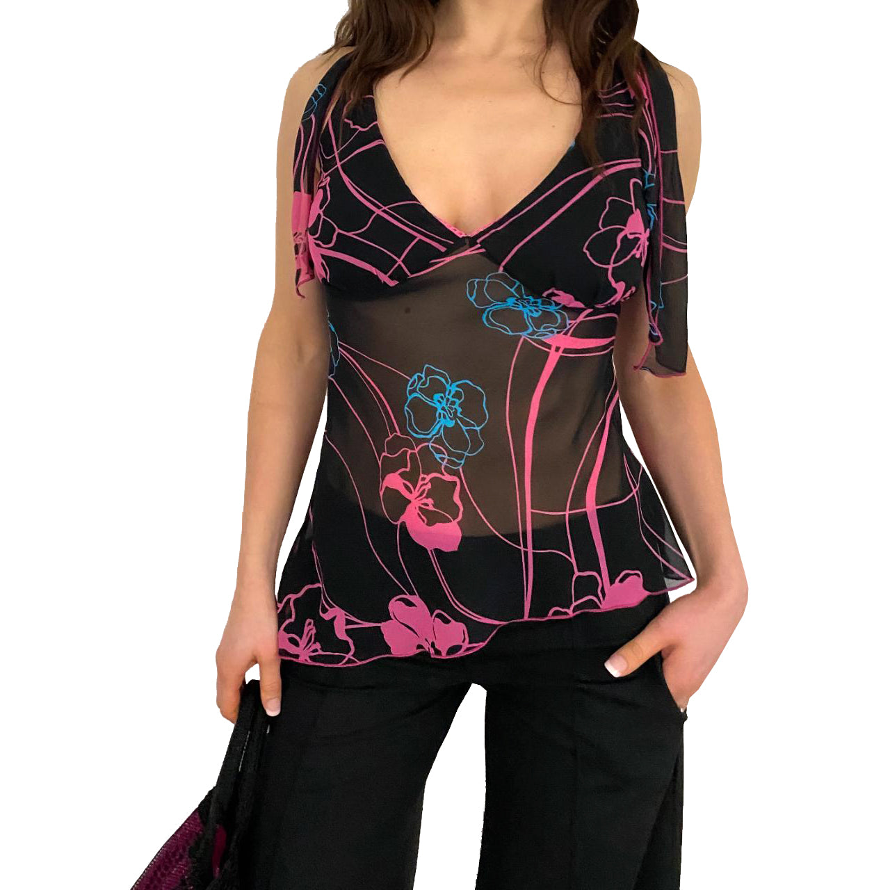 Floral Chiffon Top (S)