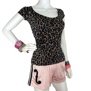 Dolce & Gabbana D&G Leopard Short Sleeve Top (S/M)