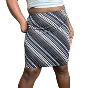 VTG Diagonal Stripe Mini Skirt (M)