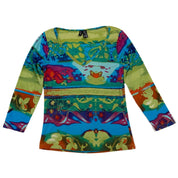 Funky Silk Tie Dye Top (S)