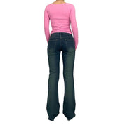 Y2K Sequin Flare Jeans (S/M)