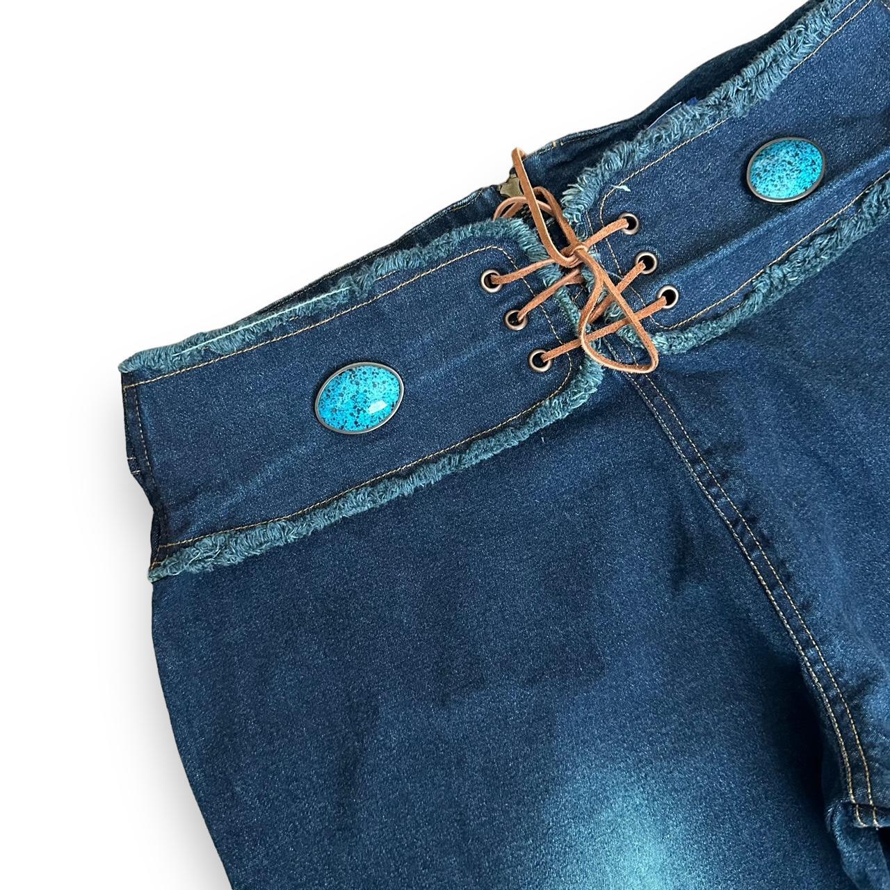 VTG Dark Wash Corset Pants (M)