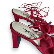 VTG Red Lace-Up Sandals