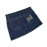 D&G Dolce & Gabbana Sequin Logo Mini Skirt (S)