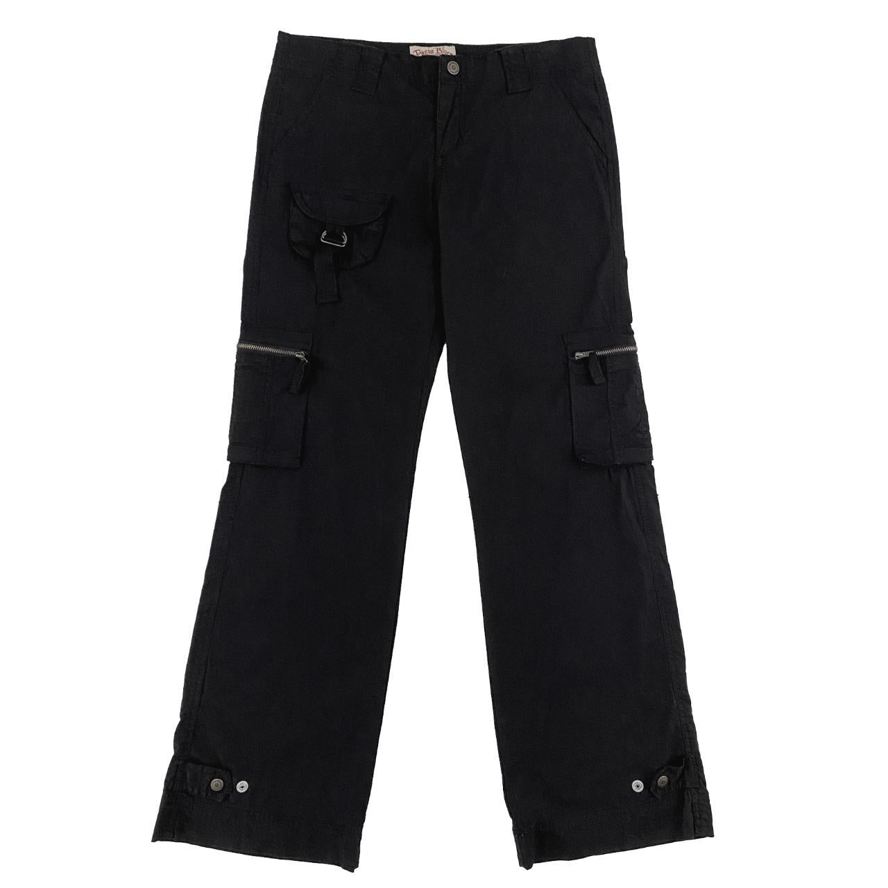 Y2K Black Mid-Rise Utility Cargos (M)