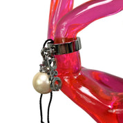 NWT D&G Dolce & Gabbana Silver Pearl Charm Ring (5)