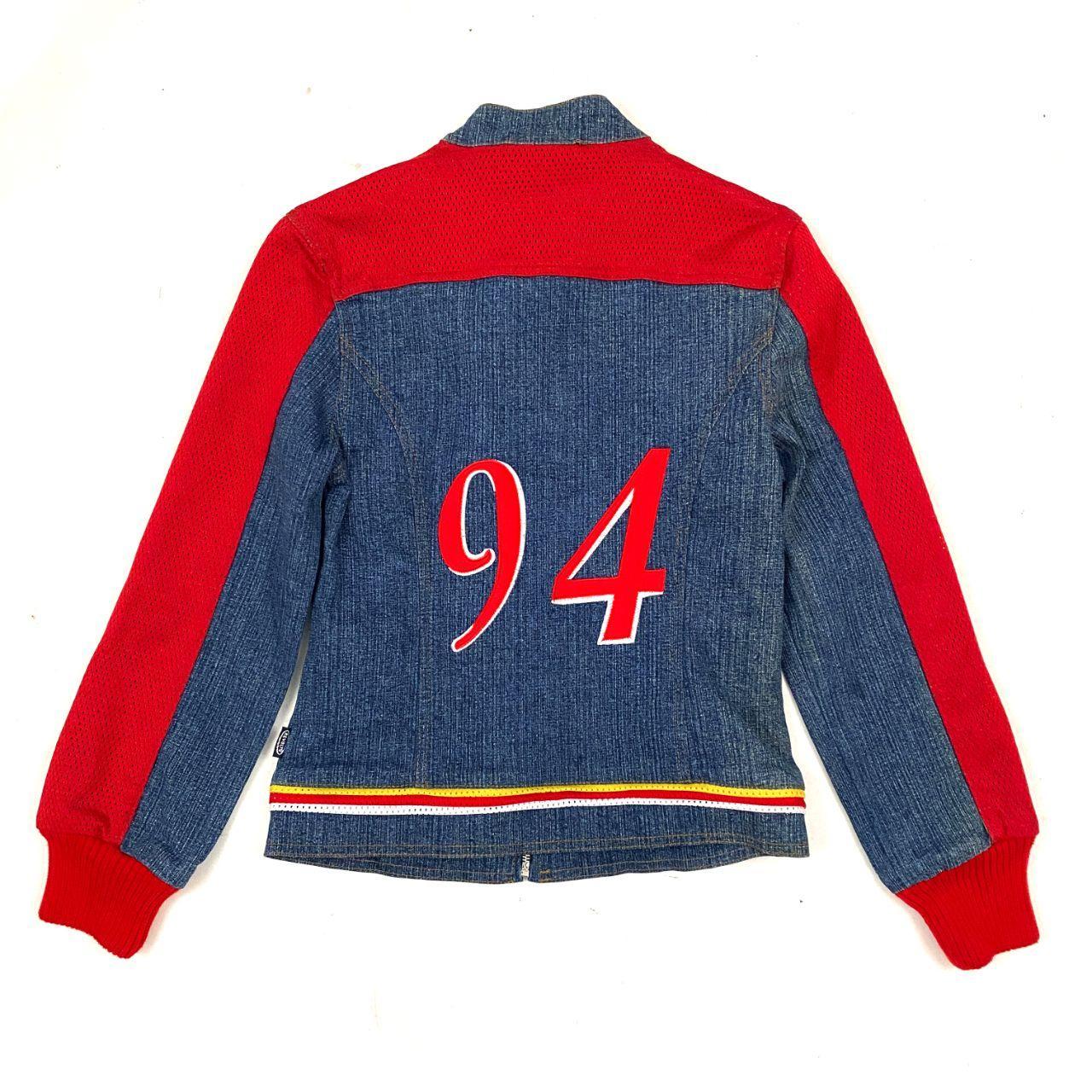 Y2K Sporty Denim Jacket (M)