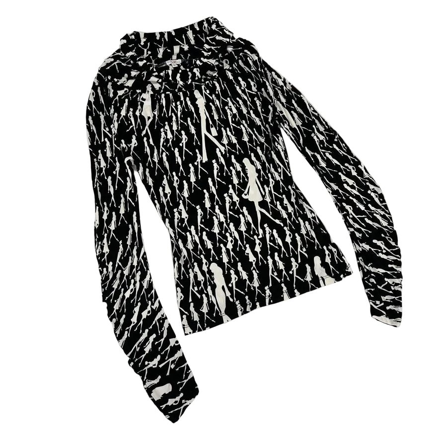 Versace Silhouette Long Sleeve Top (M/L)