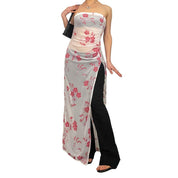 Y2K Floral Slip Illusion (M/L)