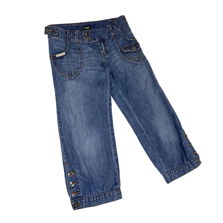 D&G Dolce & Gabbana Y2K Denim Capris (XS)