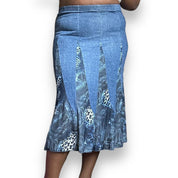 Y2K Blue Mesh Midi Skirt (L)