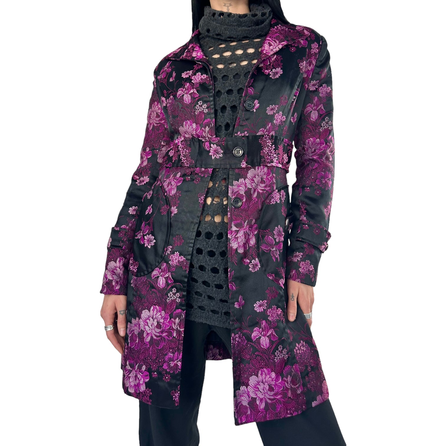 Italian Brocade Floral Jacket (M)
