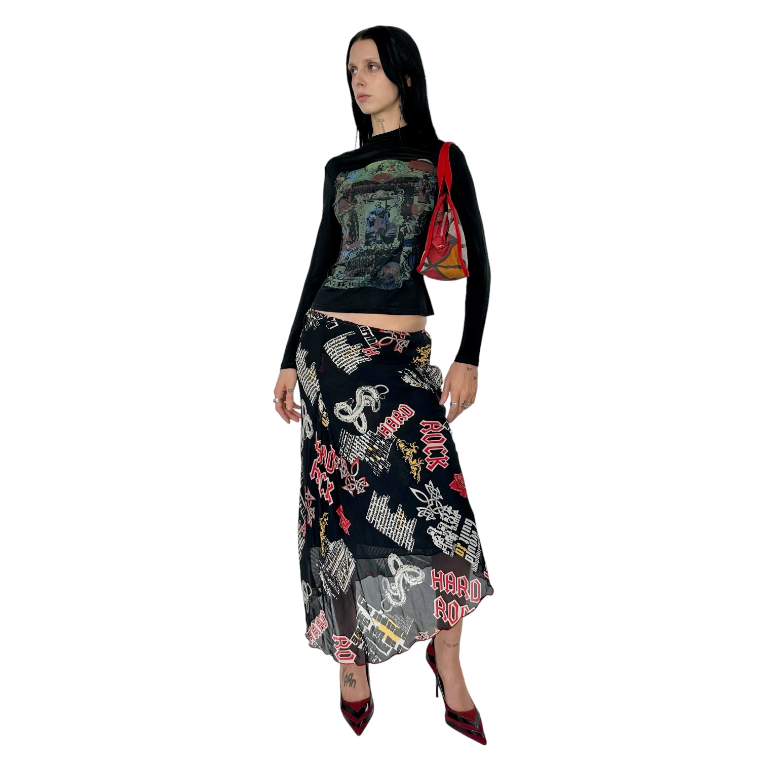 French Vintage Midi Skirt (XS)