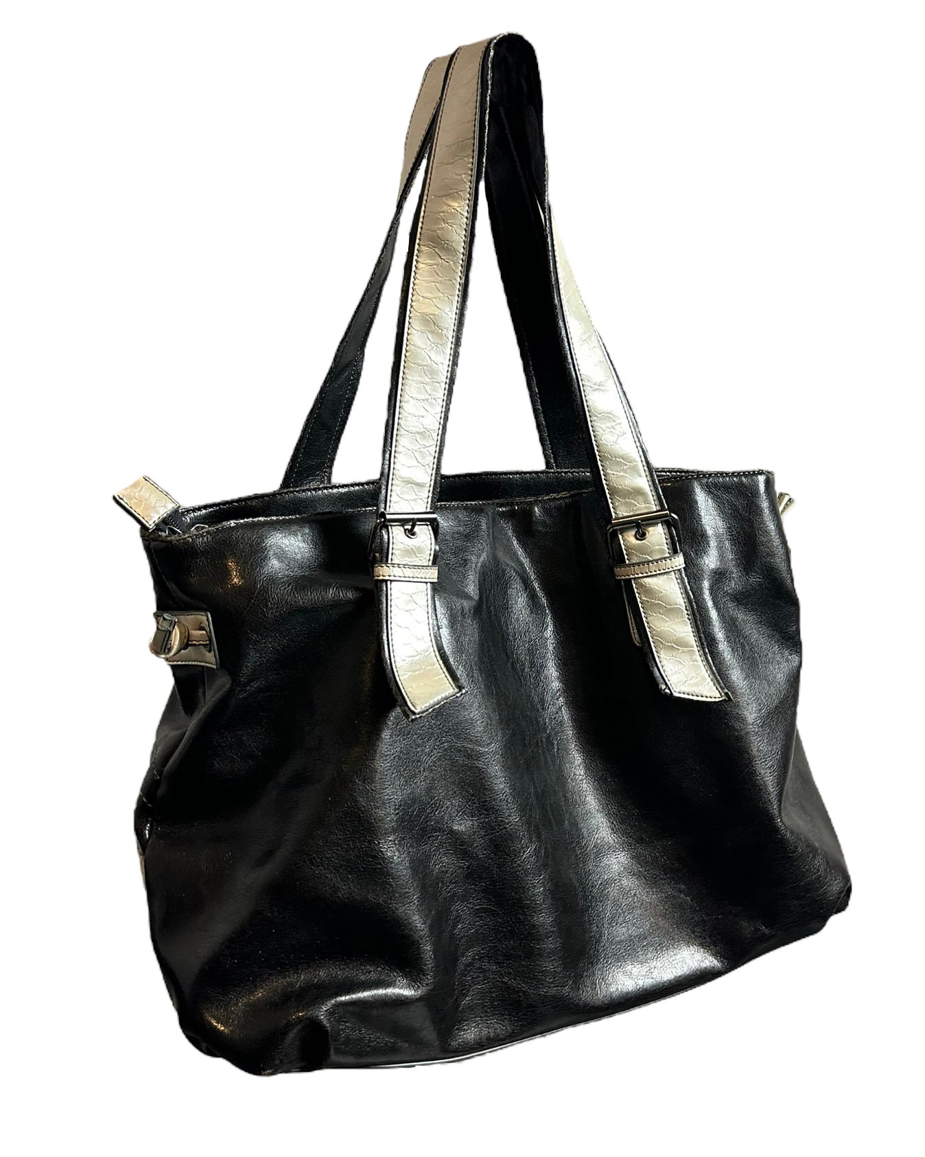 Oversized Faux Leather Tote Bag
