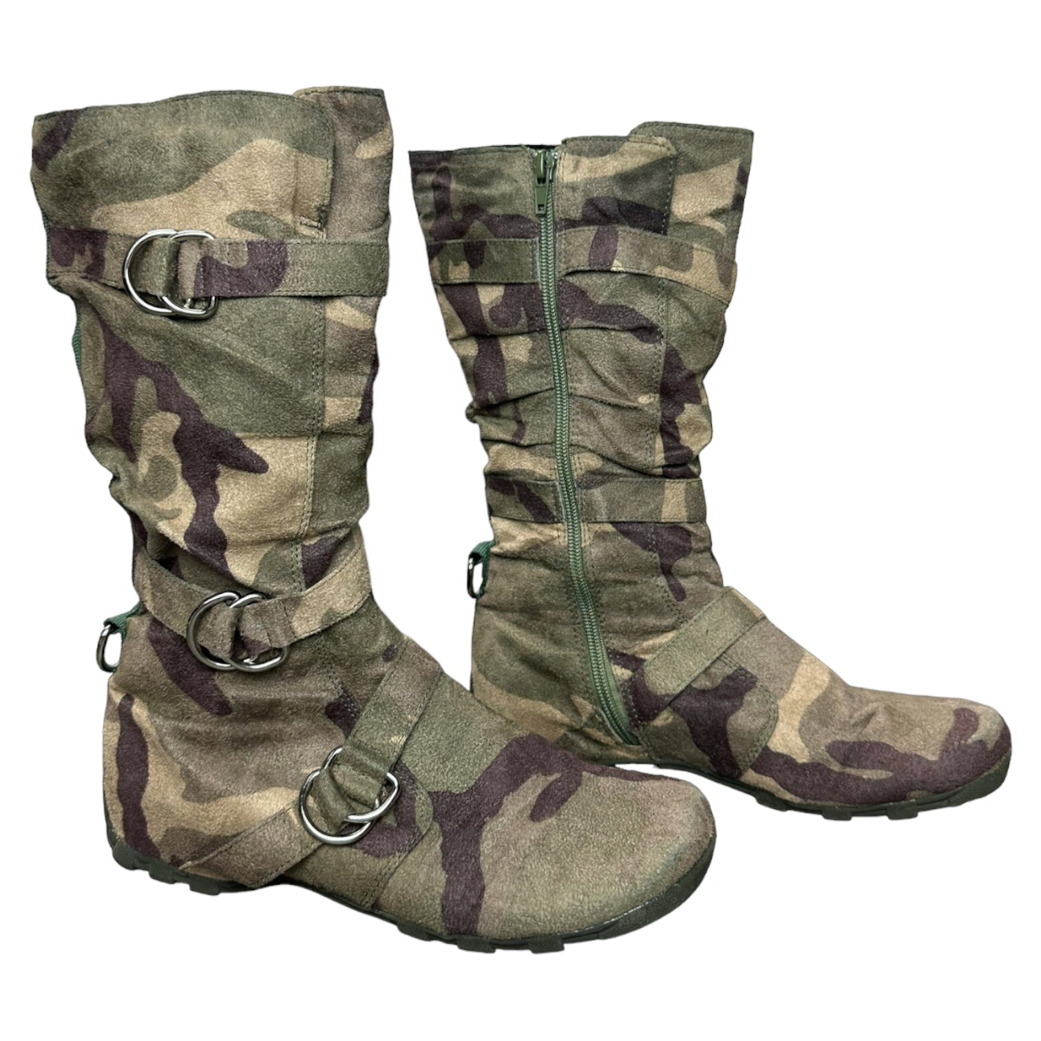 Strappy Camo Boots