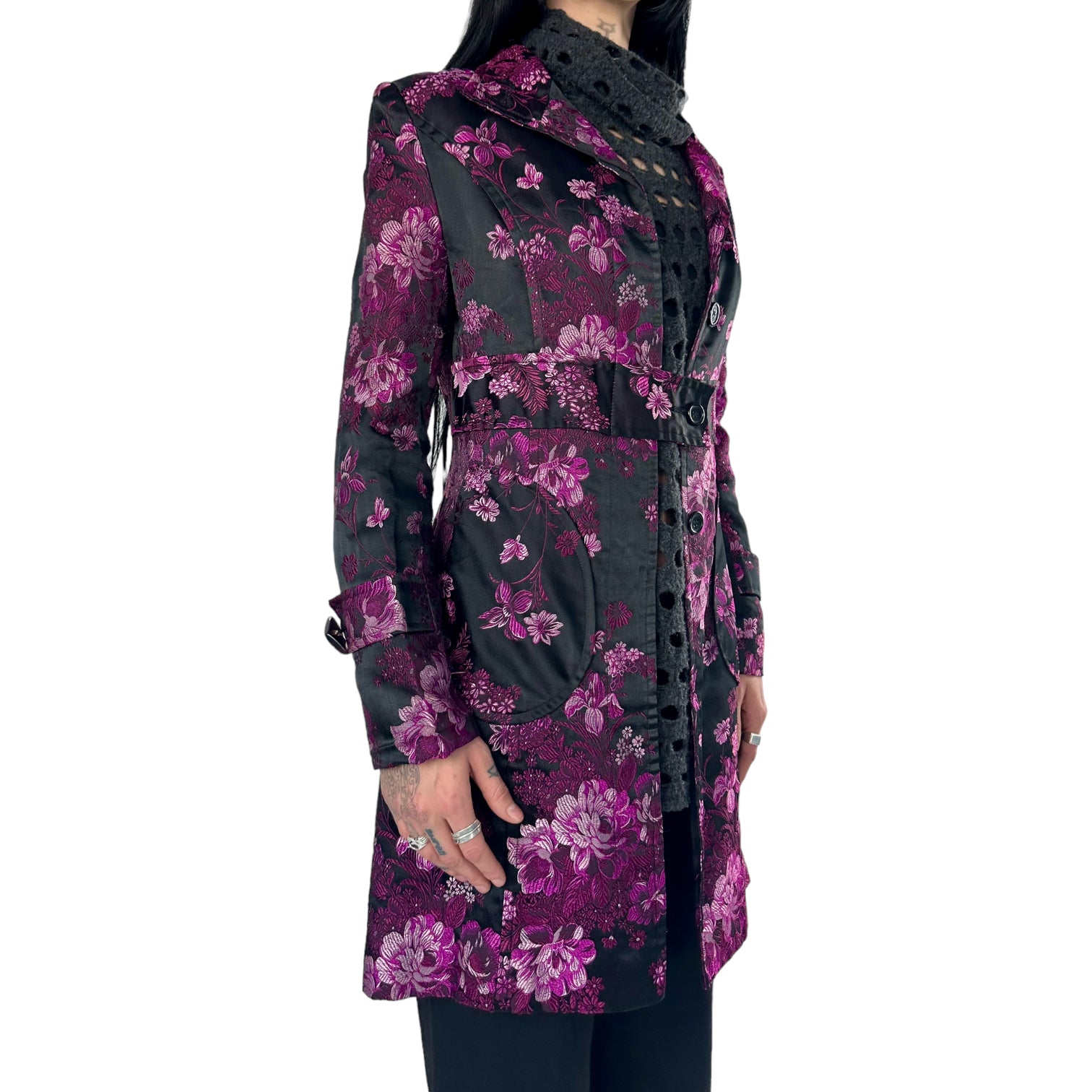 Italian Brocade Floral Jacket (M)