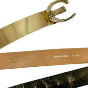 Just Cavalli Gold Leather Belt