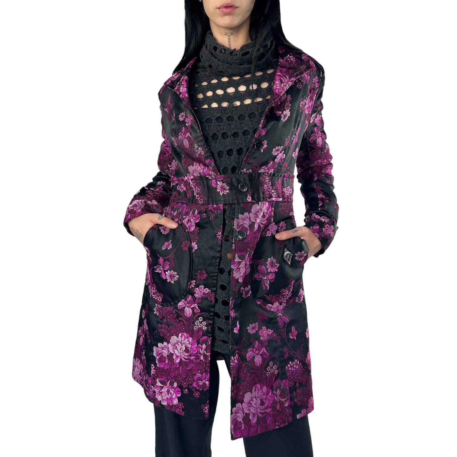 Italian Brocade Floral Jacket (M)
