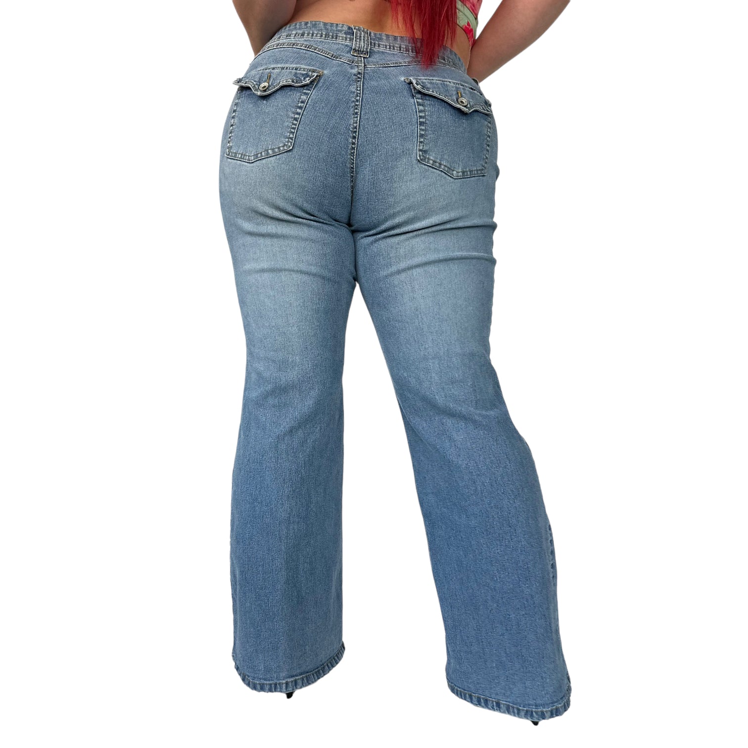 Y2K Butterfly Flare Jeans (2XL/3XL)