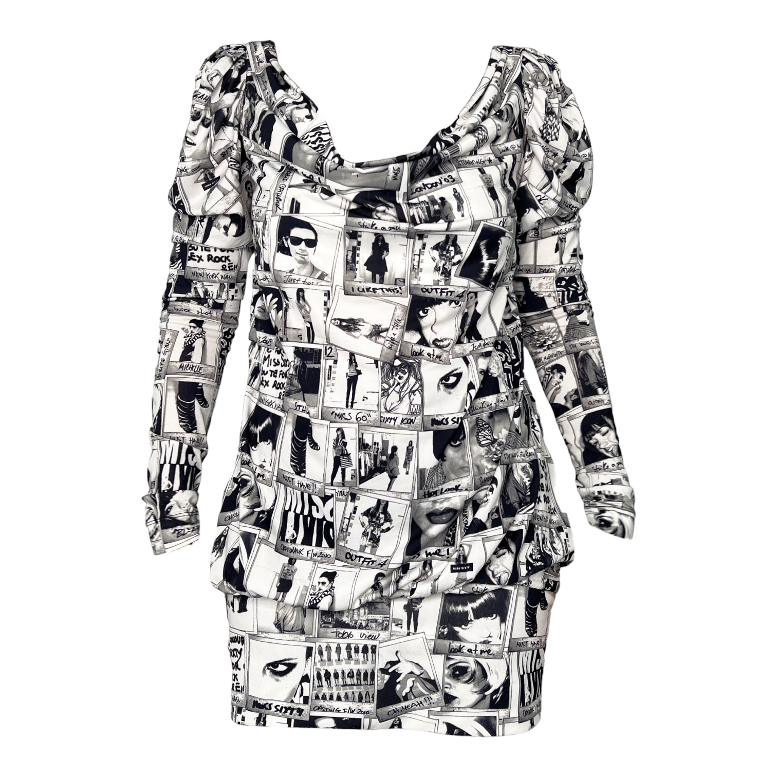 Miss Sixty Polaroid Shirt Dress (S)