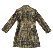 Vintage Brocade Trench Coat (L)