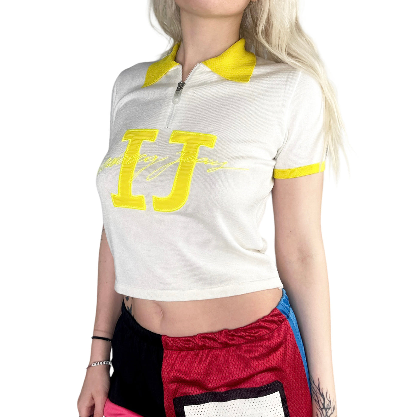 90s Iceberg Jeans Sporty Cropped Polo (S)