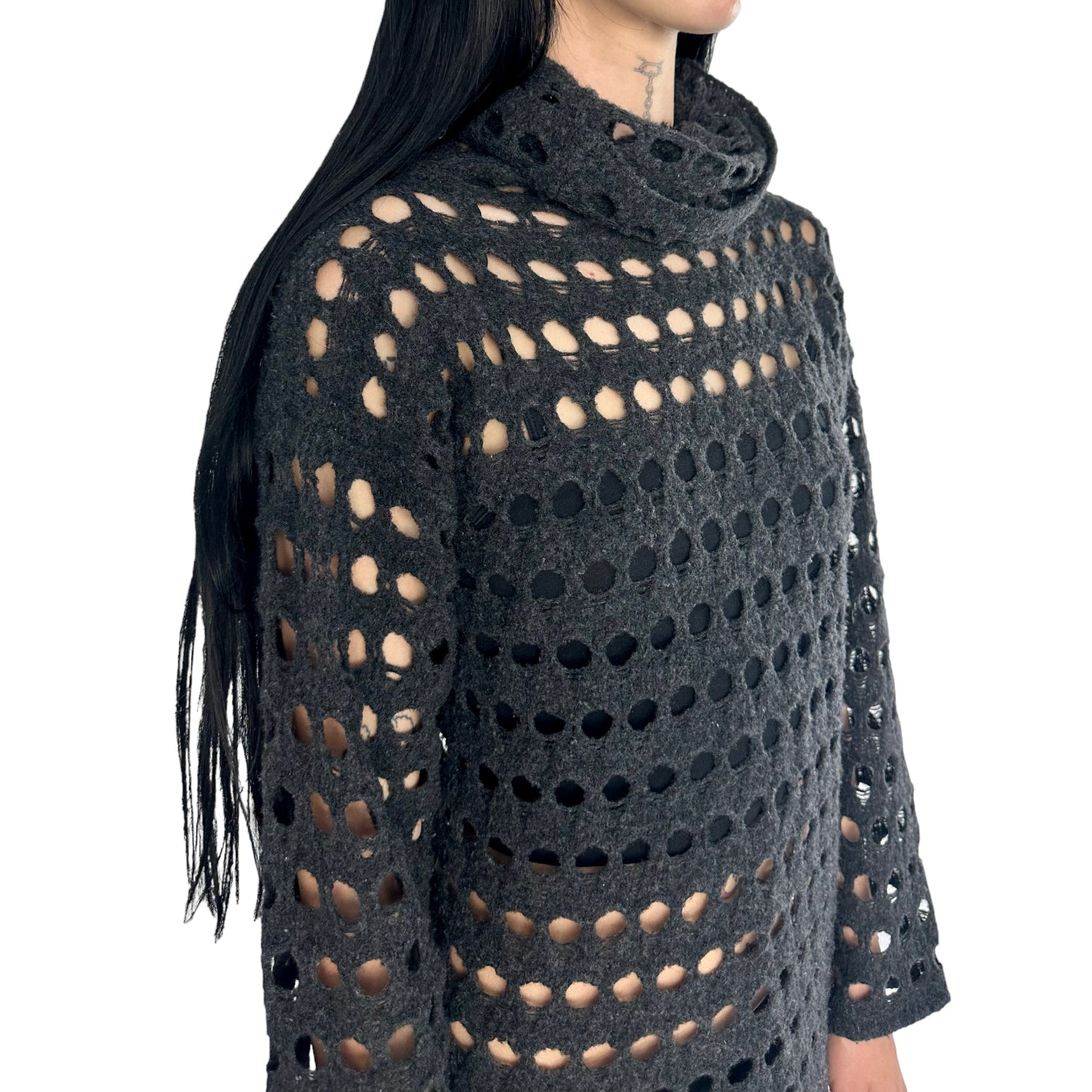 Vintage Turtleneck Cutout Sweater (M)