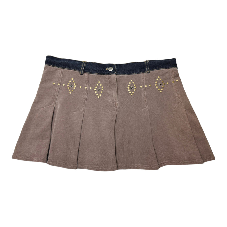 Studded Pleated Miniskirt (L)