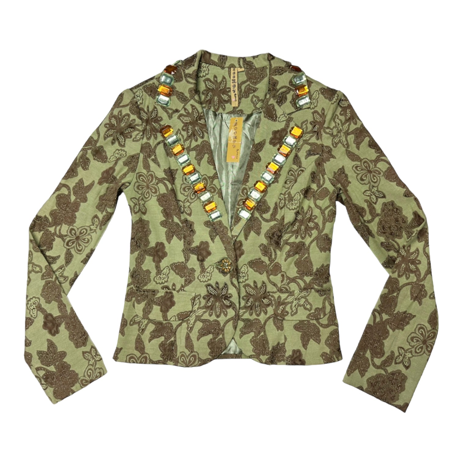 Brocade Bejeweled Blazer (S)