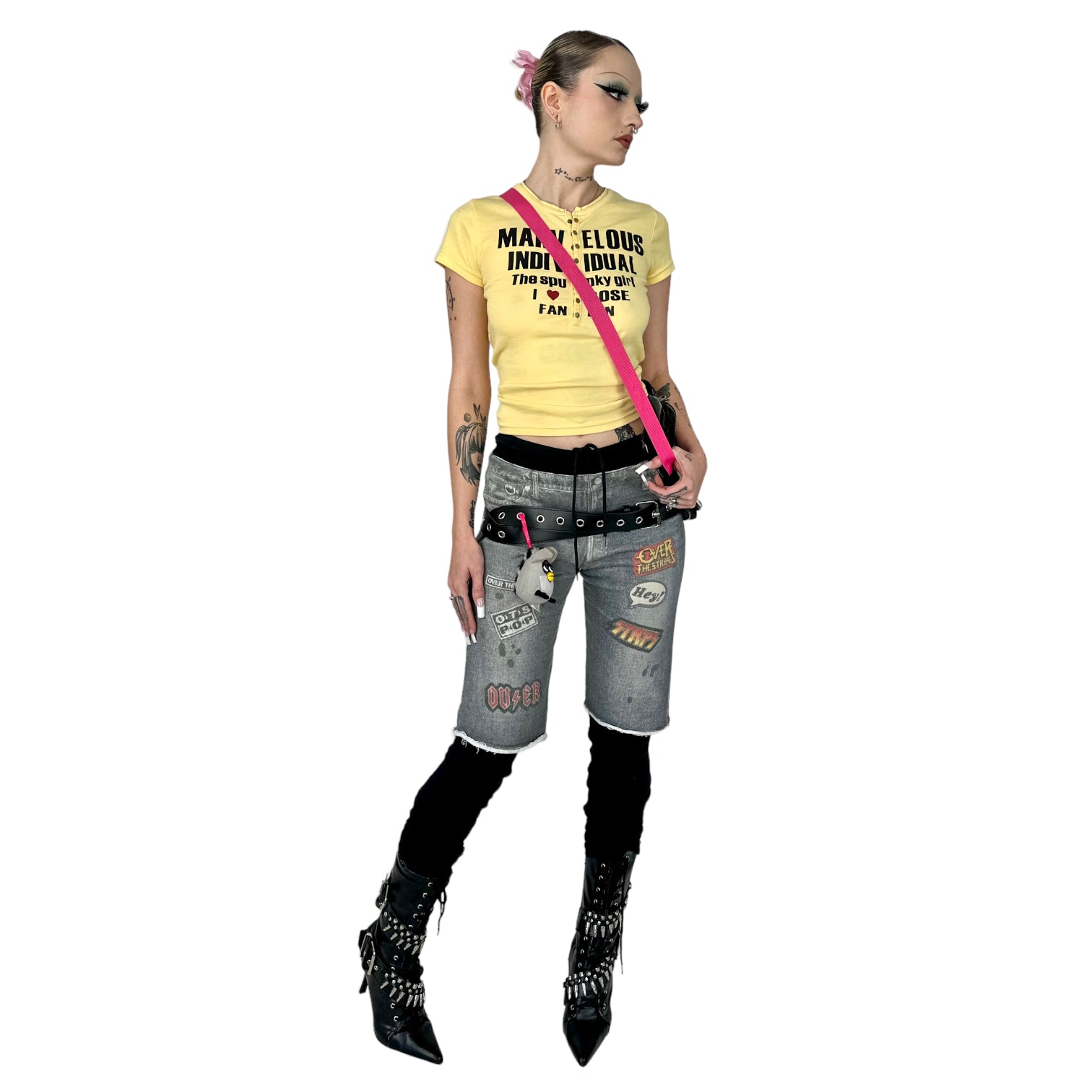 Over The Stripes Trompe L'oeil Pants (XS)