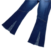 90s Patchwork Style Flare Jeans (M)
