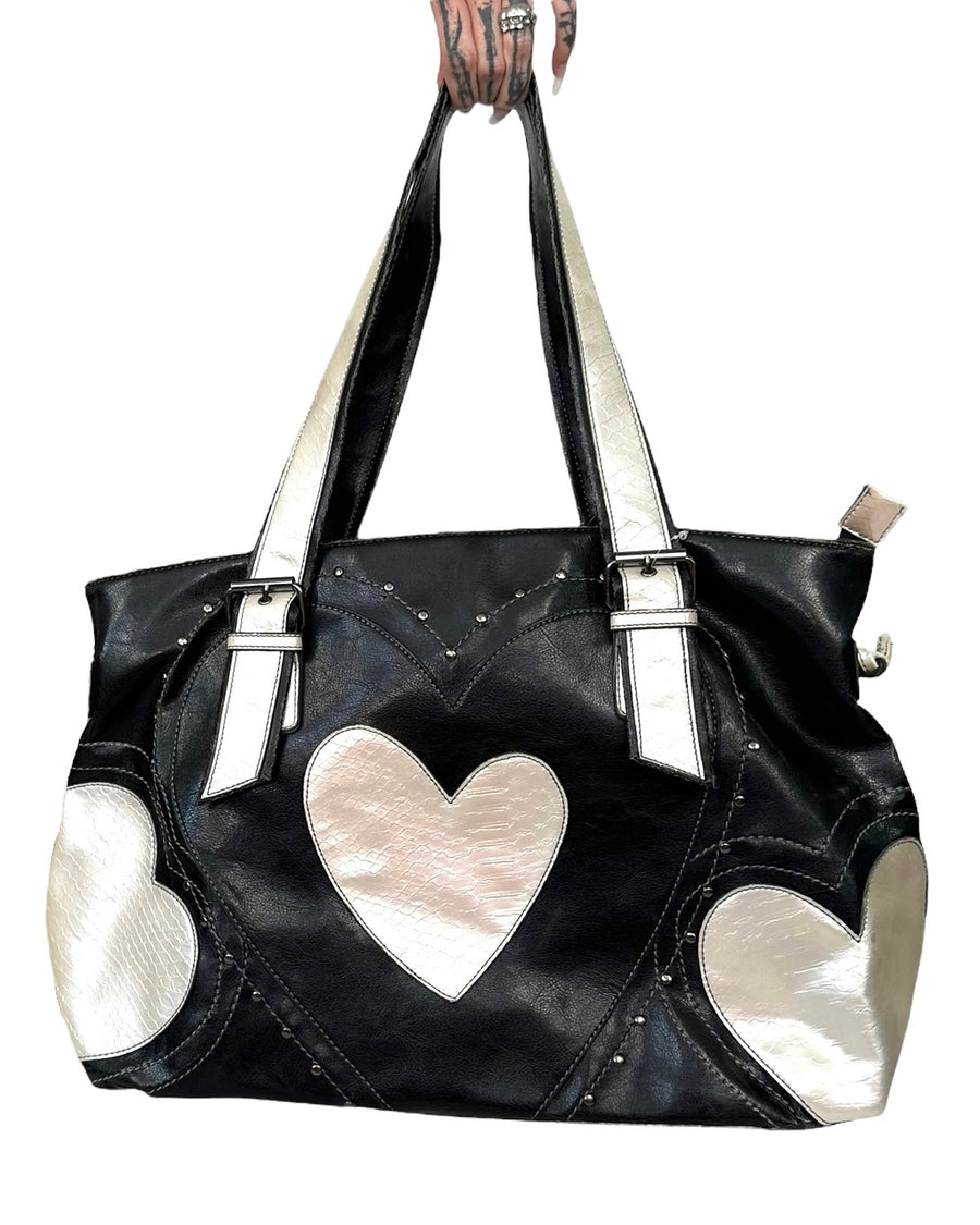 Oversized Faux Leather Tote Bag