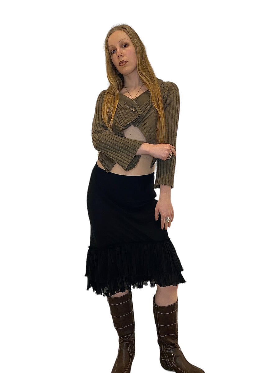 Vintage 90s Sheer Midi Skirt (M)