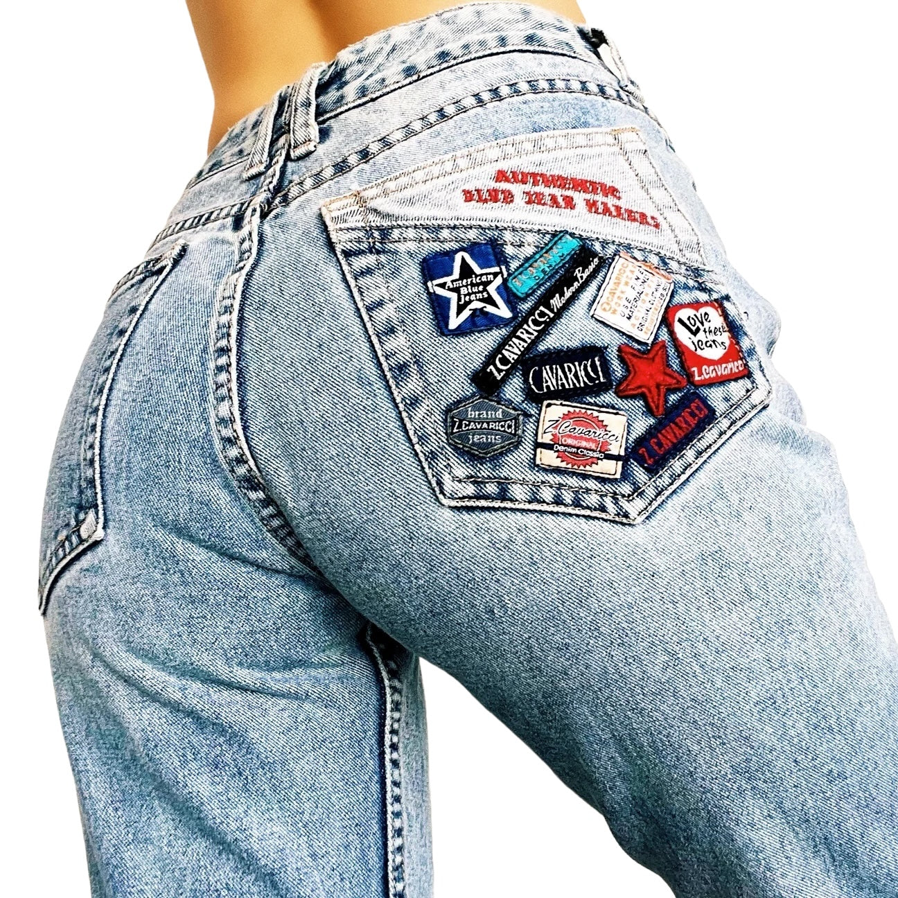 Vintage Patch Pocket Jeans (S)