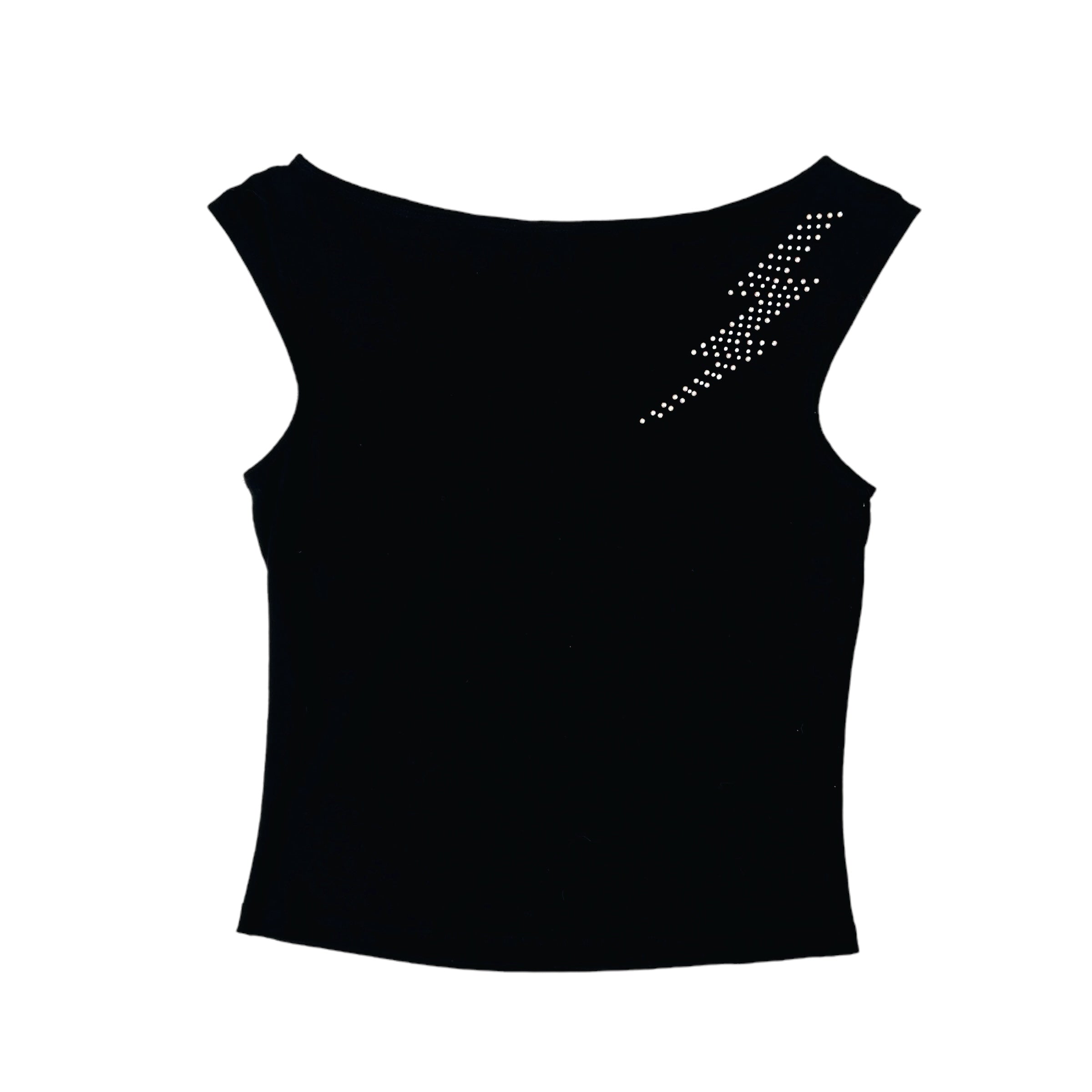 Bebe Rhinestone Lightning Top (S/M) – Holy Thrift