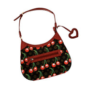 Faux Leather Cherry Purse