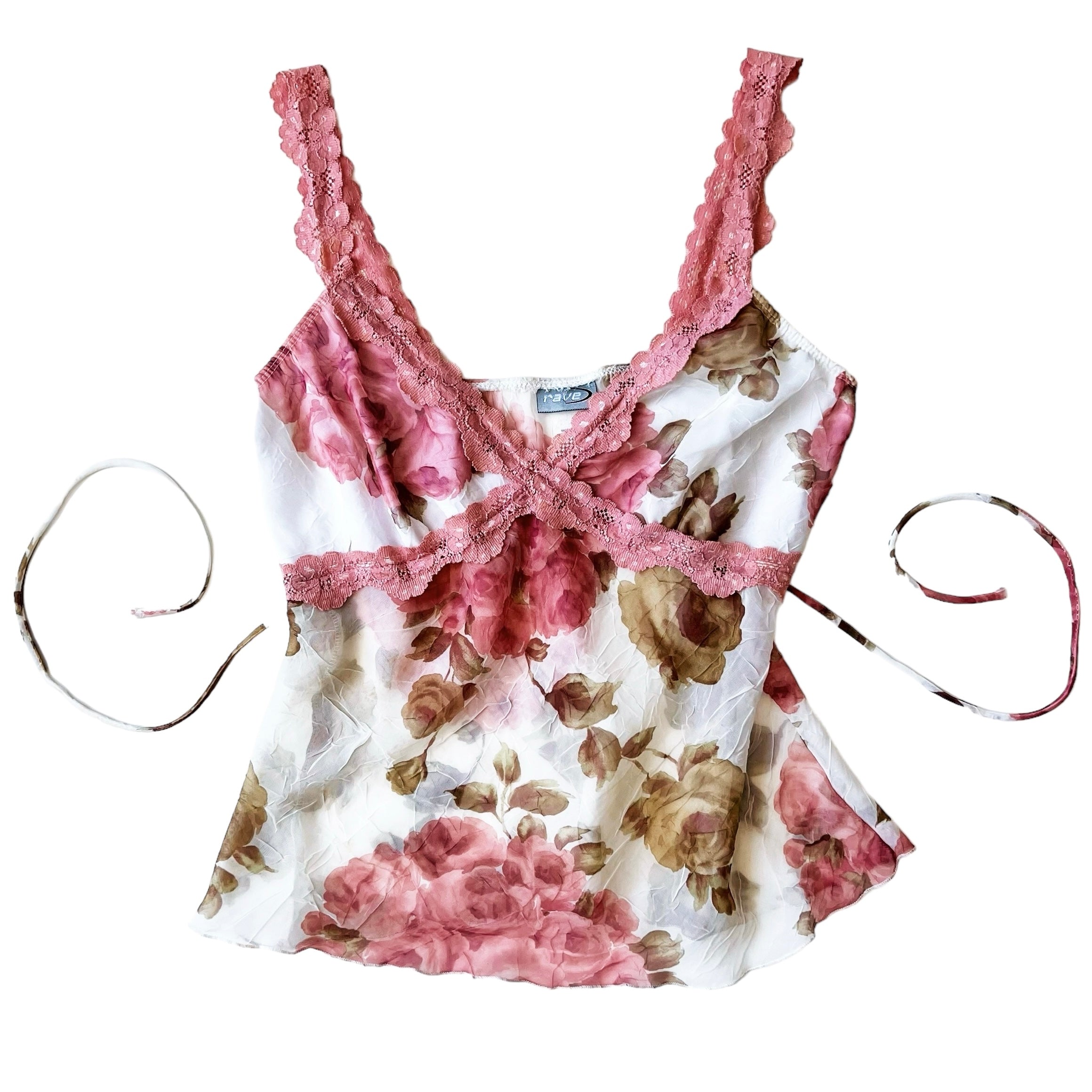 90s Lacy Floral Top (L)
