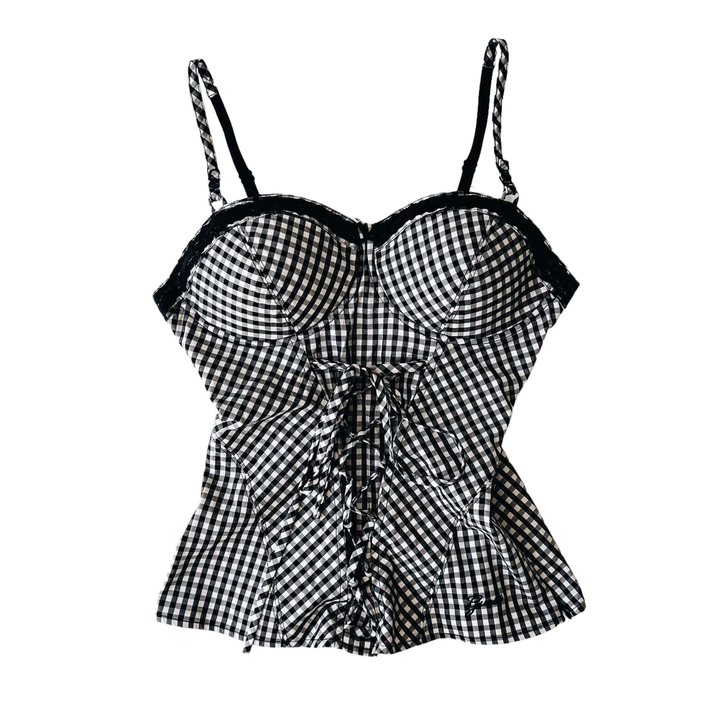 Guess Gingham Bustier (S/M)