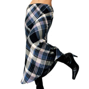 Vintage Black & Blue Plaid Skirt (S)