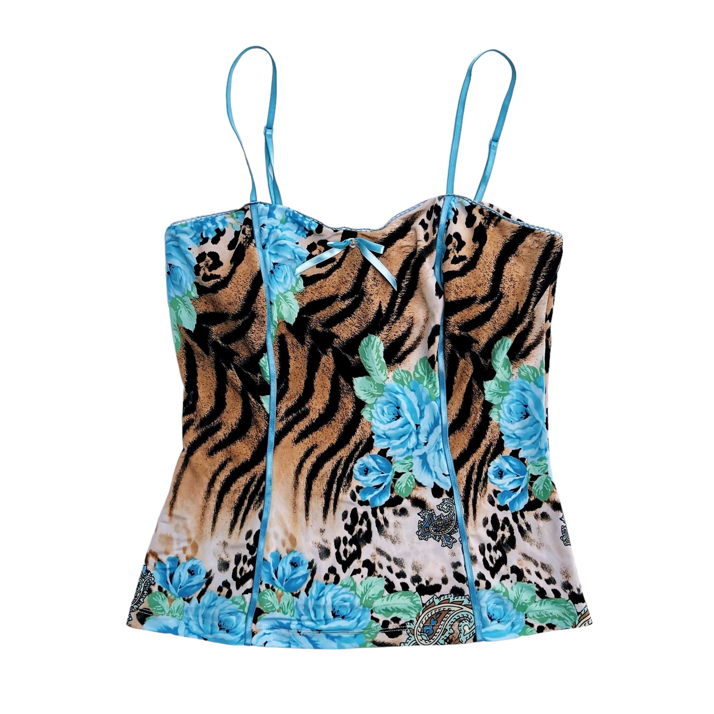 Slinky Floral Animal Print Cami (M)