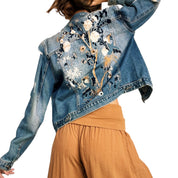 Bebe Embroidered Denim Jacket (M)