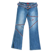Early 2000s Funky Zipper Jeans (L)
