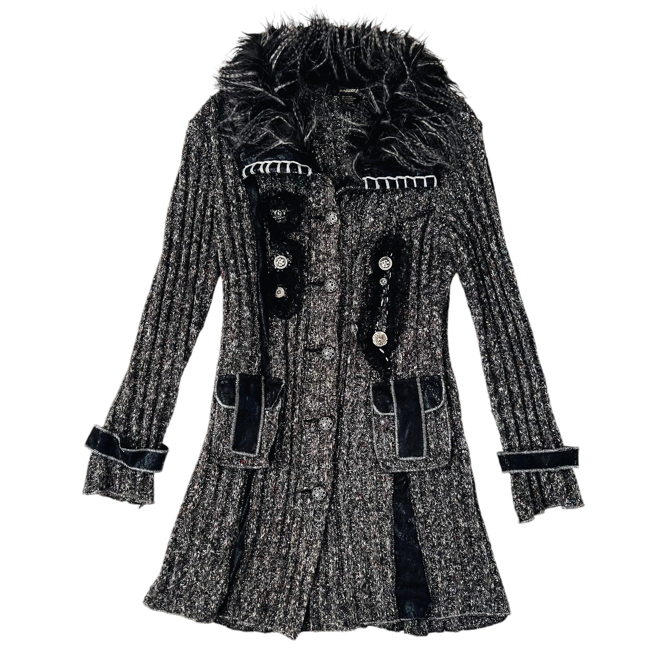 Embellished Long Knit Cardigan (S/M)
