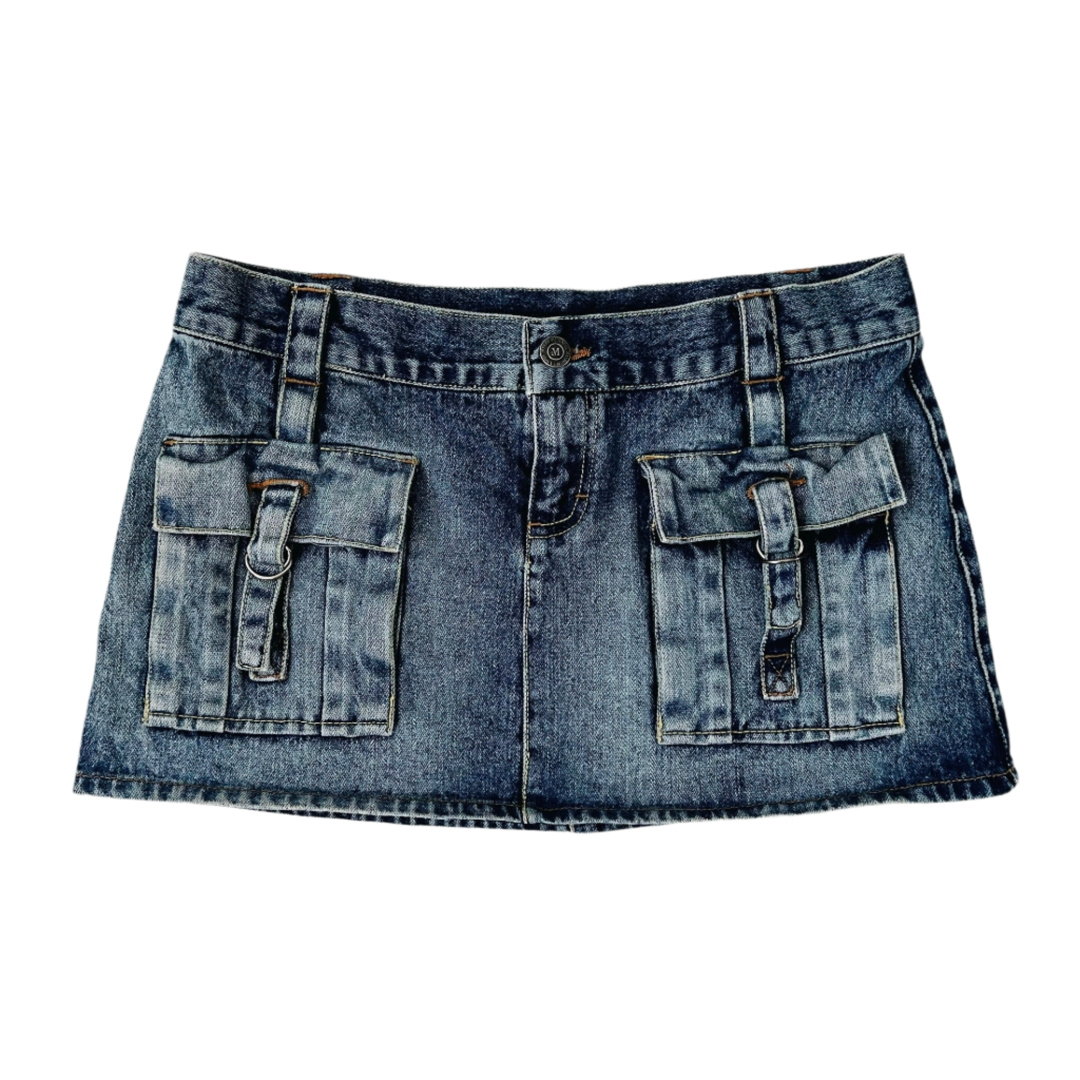 Early 2000s Denim Cargo Mini Skirt (S)